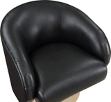 Gibson Black Vegan Leather Swivel Accent Chair 484Black Meridian Furniture