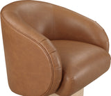 Gibson Cognac Vegan Leather Swivel Accent Chair 484Cognac Meridian Furniture