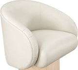 Gibson Cream Vegan Leather Swivel Accent Chair 484Cream Meridian Furniture