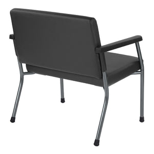 OSP Home Furnishings Bariatric Big and Tall Guest Chair with Reinforced Metal Frame for Waiting Rooms Black BC9603-R107