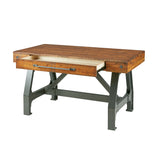 INK+IVY Lancaster Industrial Desk II122-0033 Amber/Graphite