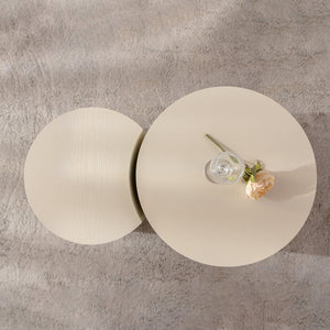 English Elm Round Wood Coffee Table - Handcrafted, Space-Saving Design With No Assembly For Cozy Living Rooms W3081P255040-GIGA