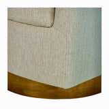 Madison Park Ashton Transitional Upholstered Swivel Chair with Wood Base MP103-1246 Natural