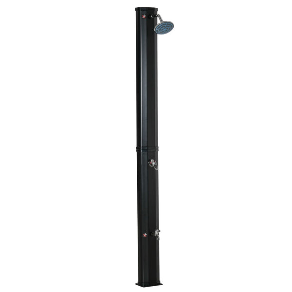 English Elm Outsunny Freestanding Solar Poolside Shower with 360 Head and 9.2 Gallon Heated Tank W2225P200538