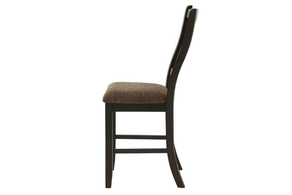 English Elm HIGH Chair Rustic Black Fabric & Wood High Chair 18"x23"x42"H, 24" Seat Height, Stylish Durable Seating B089112915