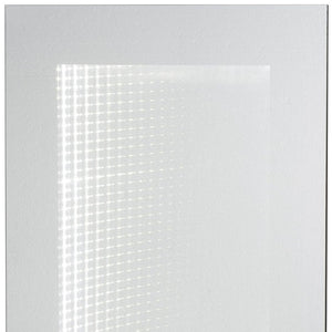 HomeRoots 32" Silver Lighted Frame Accent Mirror - Modern Elegance for Any Room, Ideal for Versatile Décor Choices 485003