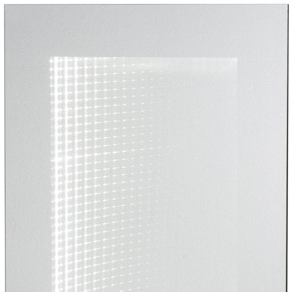 HomeRoots 32" Silver Lighted Frame Accent Mirror - Modern Elegance for Any Room, Ideal for Versatile Décor Choices 485003