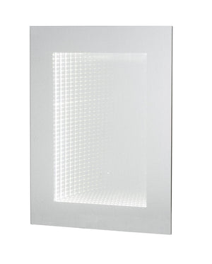 HomeRoots 32" Silver Lighted Frame Accent Mirror - Modern Elegance for Any Room, Ideal for Versatile Décor Choices 485003