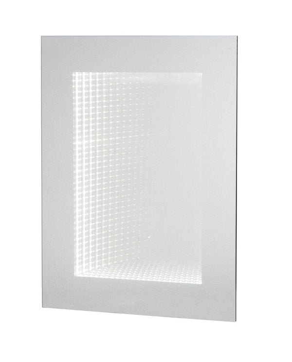 HomeRoots 32" Silver Lighted Frame Accent Mirror - Modern Elegance for Any Room, Ideal for Versatile Décor Choices 485003