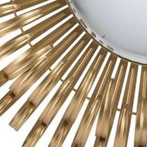 Homeroots 27" Gold Sunburst Iron Framed Accent Mirror  Iron 485007