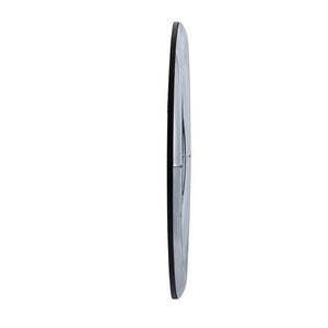 HomeRoots 32" Silver Round Curved Frame Accent Mirror – Modern-Retro Style for Home, Office & Entryway Decor 485011