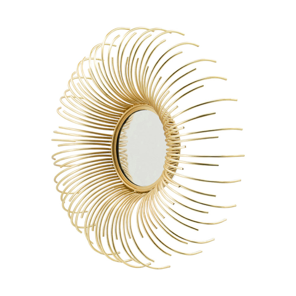 Homeroots Set Of Five Gold Sunburst Metal Framed Mirror Set  Iron 485018