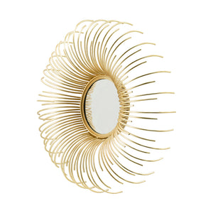 Homeroots Set Of Five Gold Sunburst Metal Framed Mirror Set  Iron 485018