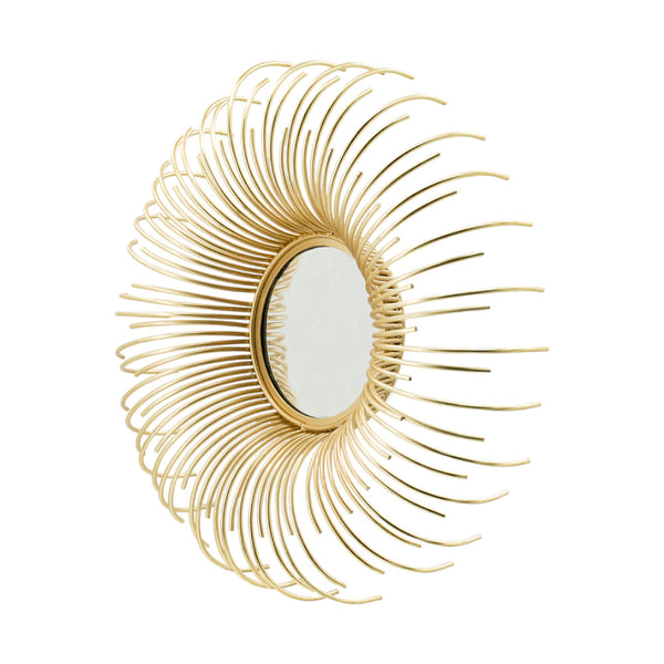 Homeroots Set Of Five Gold Sunburst Metal Framed Mirror Set  Iron 485018