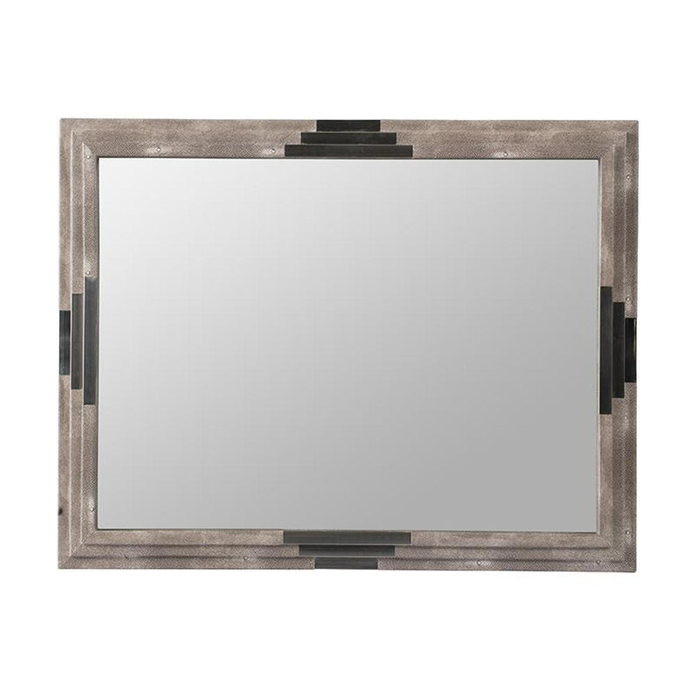 Homeroots 28" Gray Framed Accent Mirror  Mdf 485022