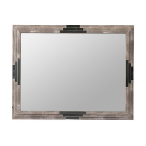Homeroots 28" Gray Framed Accent Mirror  Mdf 485022