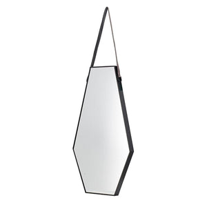 Homeroots 32" Black Hexagon Framed Accent Mirror  Mdf 485029