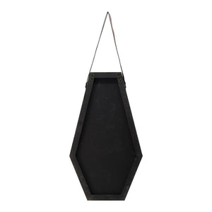 Homeroots 32" Black Hexagon Framed Accent Mirror  Mdf 485029