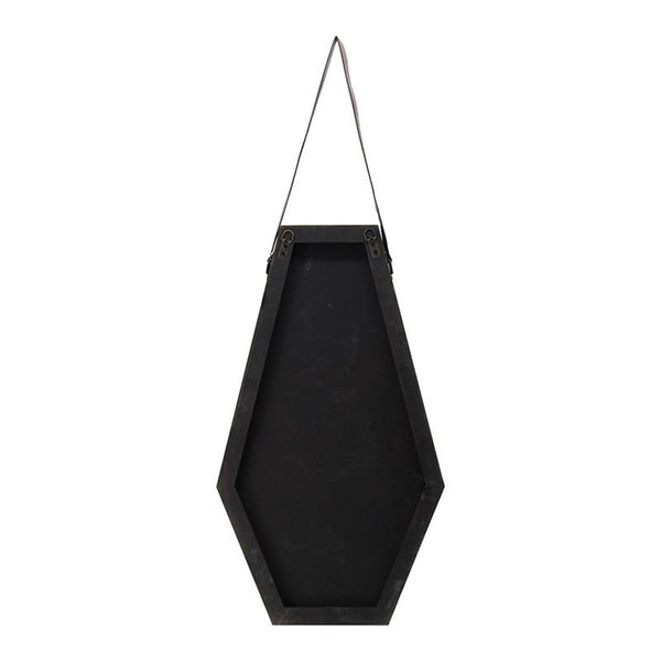 Homeroots 32" Black Hexagon Framed Accent Mirror  Mdf 485029