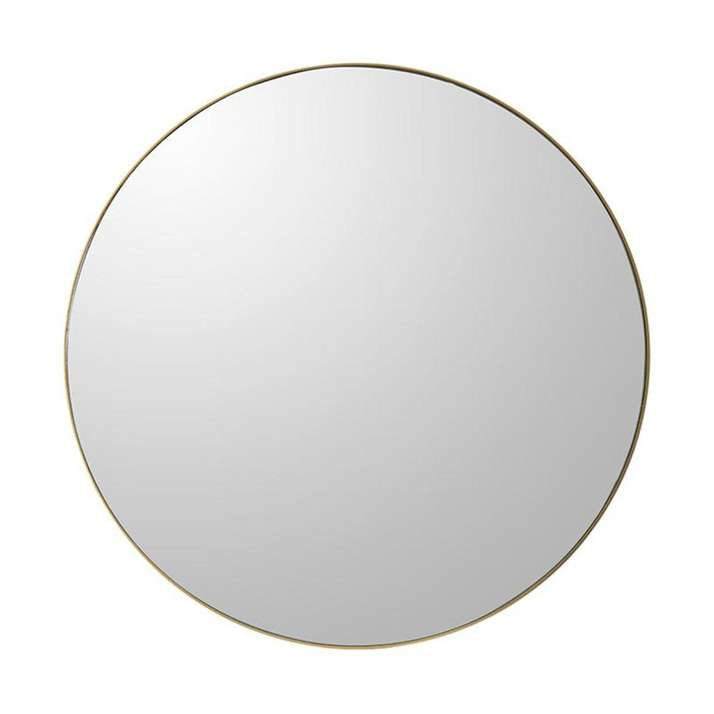 Homeroots 30" Gold Round Framed Accent Mirror  Mdf 485031