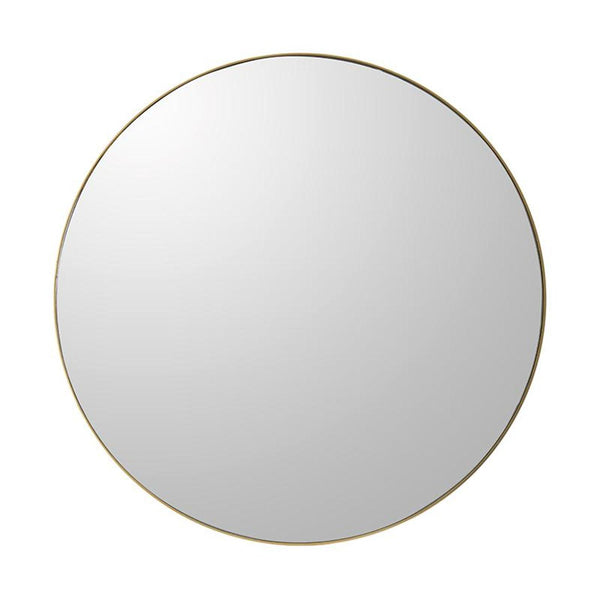 Homeroots 30" Gold Round Framed Accent Mirror  Mdf 485031