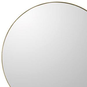 Homeroots 30" Gold Round Framed Accent Mirror  Mdf 485031