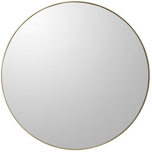 Homeroots 30" Gold Round Framed Accent Mirror  Mdf 485031