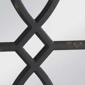 Homeroots Set Of Two Black Solid And Engineered Wood Framed Accent Mirror  Fir Wood 485039