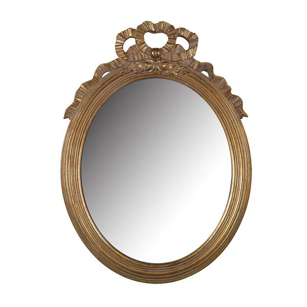 Homeroots 26" Gold Crowned Top Resin Framed Accent Mirror  Polyresin 485041