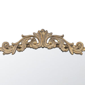 Homeroots 36" Gold Arch Iron Framed Accent Mirror  50% Glass,30% Iron,20% Mdf 485052