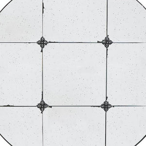 Homeroots 36" Black Round Iron Framed Accent Mirror  Iron 485057