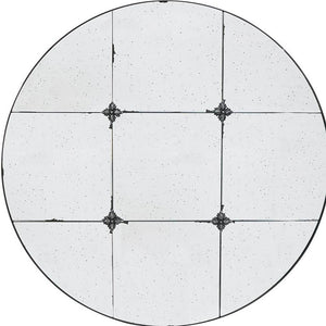 Homeroots 36" Black Round Iron Framed Accent Mirror  Iron 485057