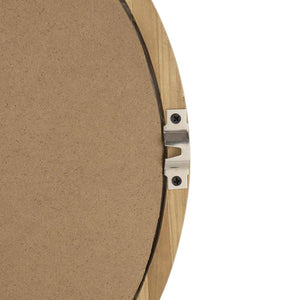 Homeroots 35" Brown Oval Solid Wood Framed Accent Mirror  Fir Wood 485059