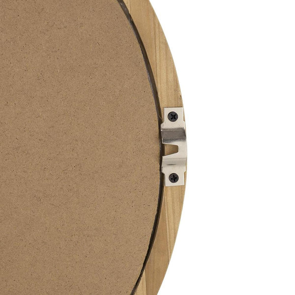 Homeroots 35" Brown Oval Solid Wood Framed Accent Mirror  Fir Wood 485059