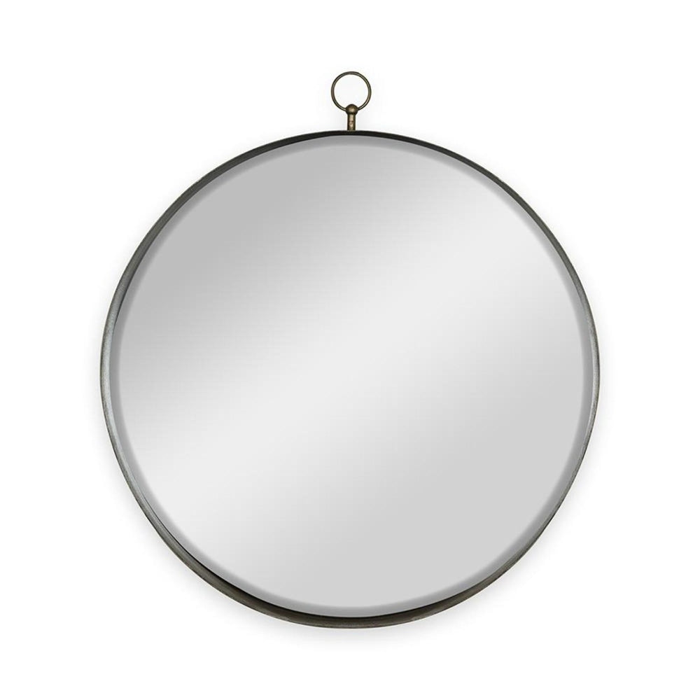 HomeRoots 28" Gold Round Iron Framed Accent Mirror – Modern Glamour, Stylish Design for Any Room Decor Upgrade! 485065