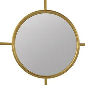Homeroots 16" Gold Iron Framed Accent Mirror  60% Iron,20% Mirror,20% Mdf 485067