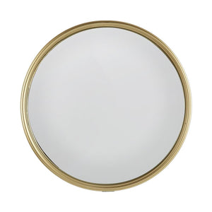 Homeroots 10" Gold Round Iron Textured Framed Accent Mirror  Iron 485069