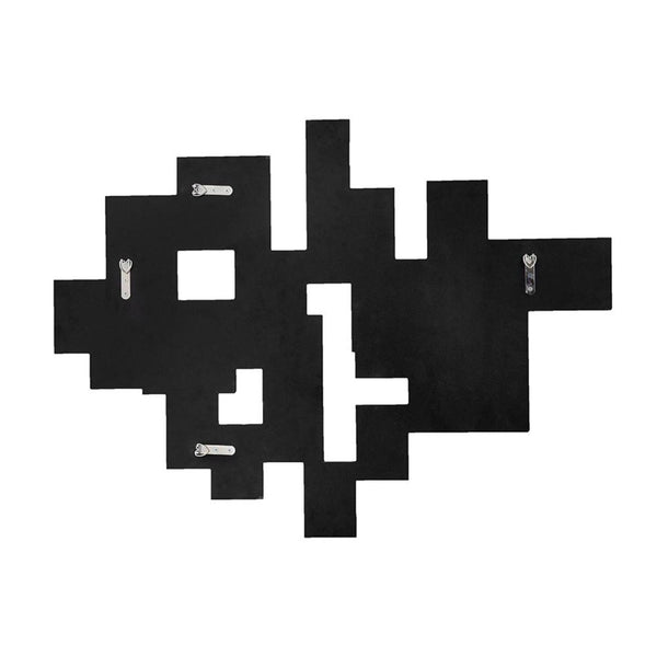 HomeRoots 30" Clear Abstract Glass Mirror - Contemporary Unframed Multi-Panel Accent for Modern Interiors 485075