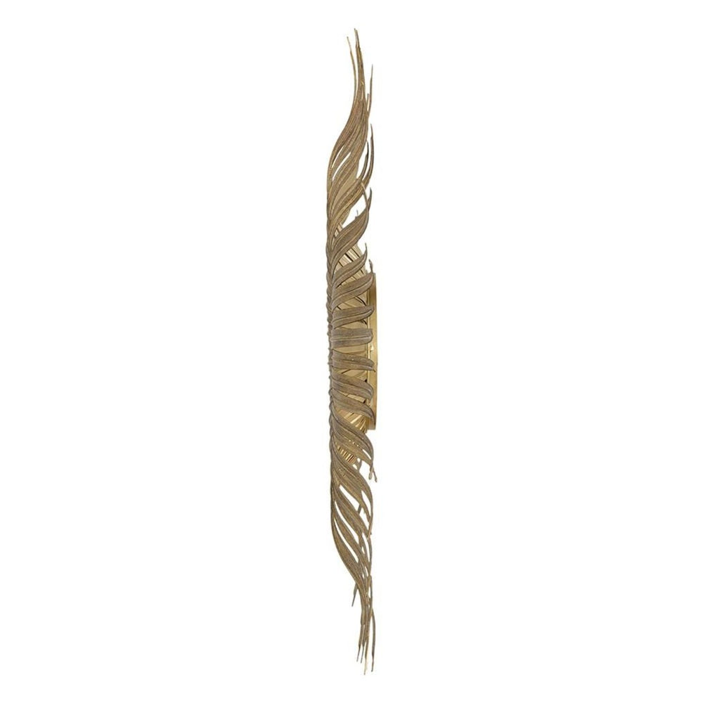 HomeRoots 28" Gold Sunburst Iron Framed Accent Mirror - Glamorous Vintage Style for Any Room Decor Upgrade 485085