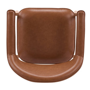 English Elm Modern Rubberwood Dining Chair Set Sculptural Curved Back Upholstered Seat Walnut Frame N768P391165O
