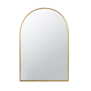 HomeRoots 36" Gold Arch Iron Frame Mirror - Elegant Accent Piece for Modern & Transitional Decor Spaces 485101