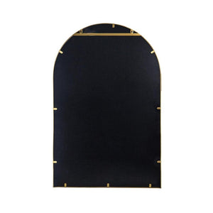 HomeRoots 36" Gold Arch Iron Frame Mirror - Elegant Accent Piece for Modern & Transitional Decor Spaces 485101