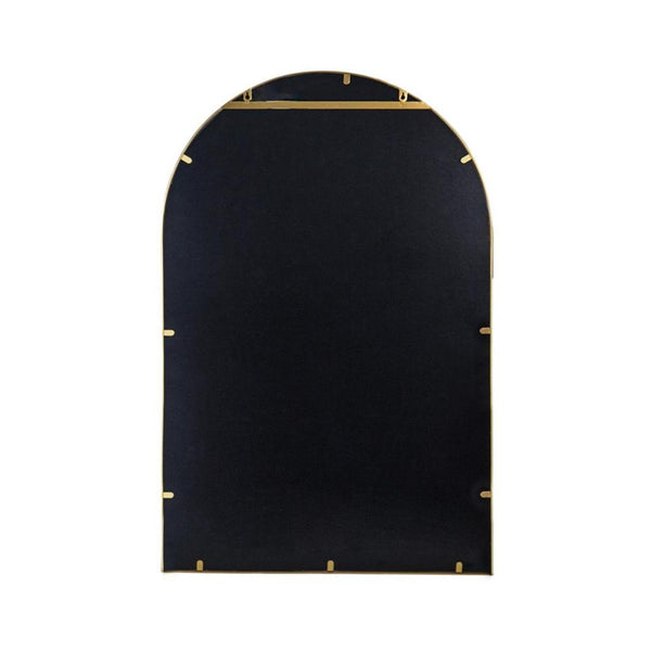 HomeRoots 36" Gold Arch Iron Frame Mirror - Elegant Accent Piece for Modern & Transitional Decor Spaces 485101