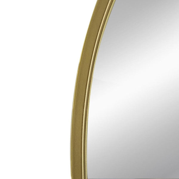 HomeRoots 36" Gold Arch Iron Frame Mirror - Elegant Accent Piece for Modern & Transitional Decor Spaces 485101