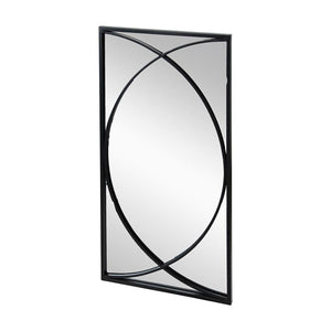 Homeroots Set Of Three Black Iron Framed Accent Mirror  50% Iron,25% Mirror,25% Mdf 485102