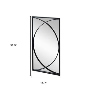 Homeroots Set Of Three Black Iron Framed Accent Mirror  50% Iron,25% Mirror,25% Mdf 485102