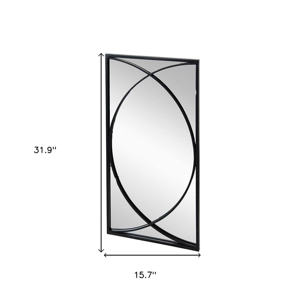 Homeroots Set Of Three Black Iron Framed Accent Mirror  50% Iron,25% Mirror,25% Mdf 485102