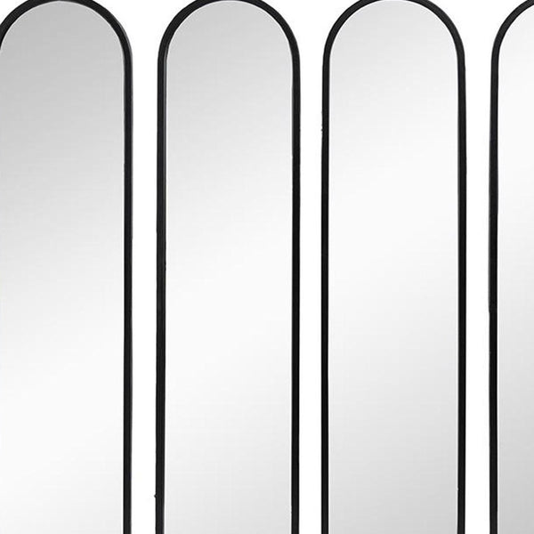 Homeroots 36" Black Square Iron Framed Accent Mirror  50% Iron,25% Mirror,25% Mdf 485103