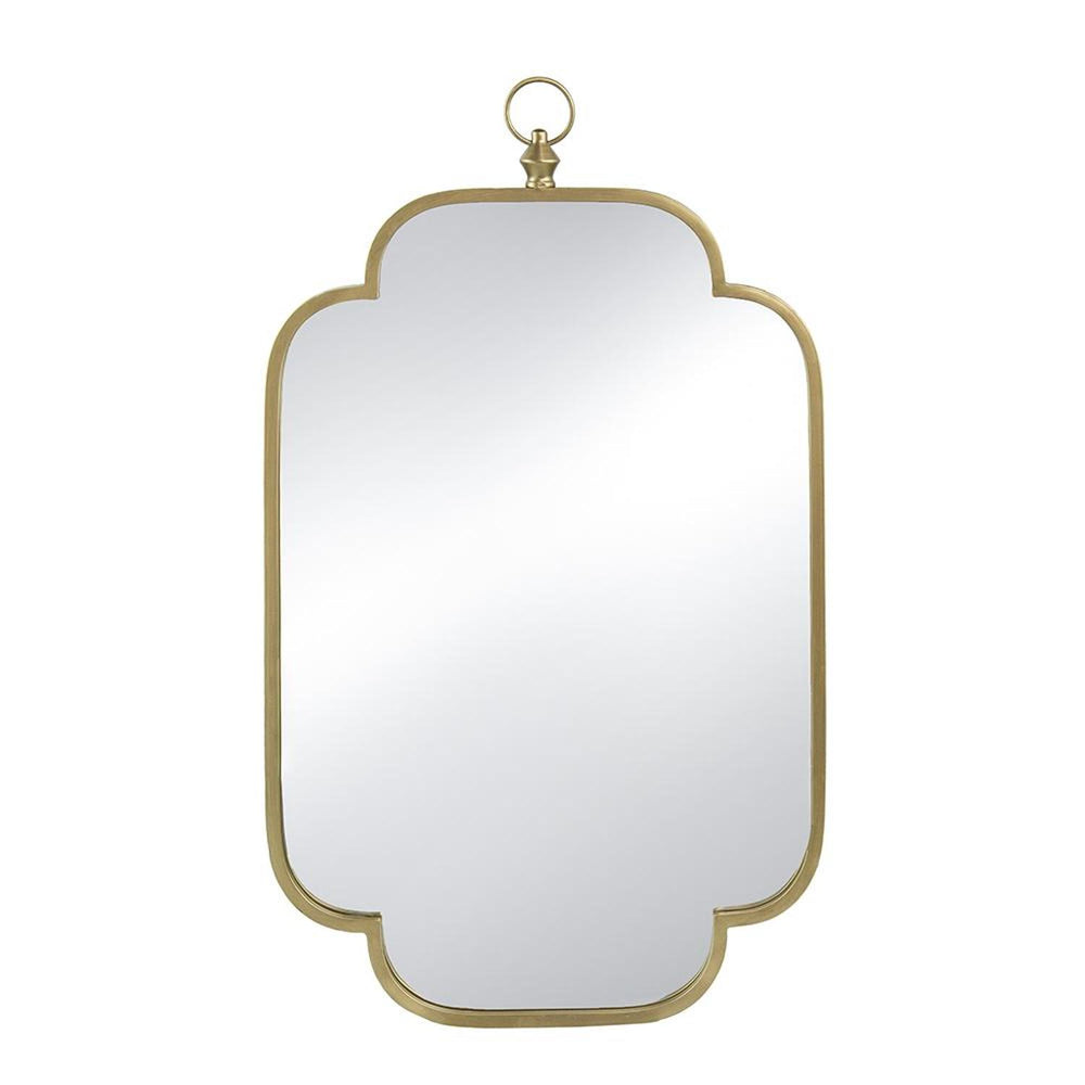 Homeroots 36" Gold Novelty Iron Framed Accent Mirror  50% Iron,25% Mirror,25% Mdf 485104