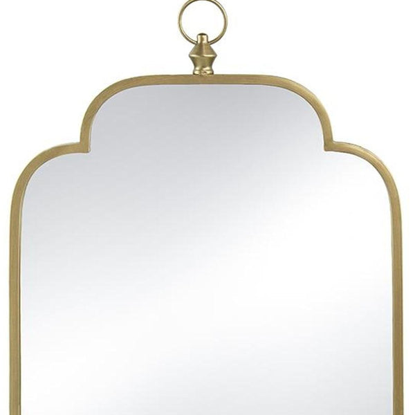 Homeroots 36" Gold Novelty Iron Framed Accent Mirror  50% Iron,25% Mirror,25% Mdf 485104